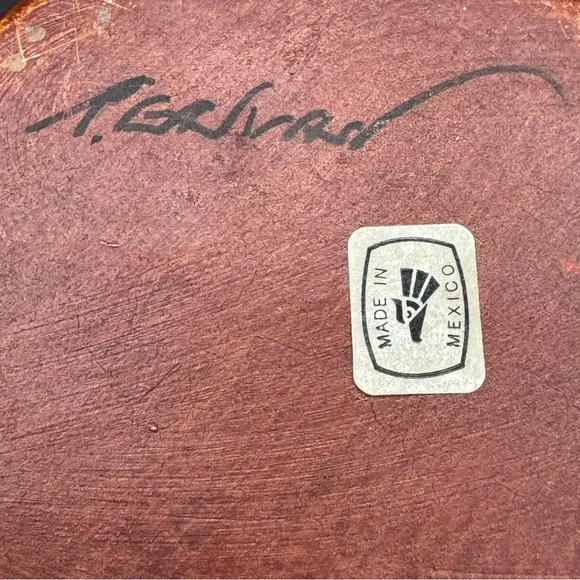 Authentic Mexican Pottery Vase Signed R Galvan Native American Tribal Art - Picture 5 of 15